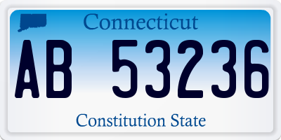 CT license plate AB53236