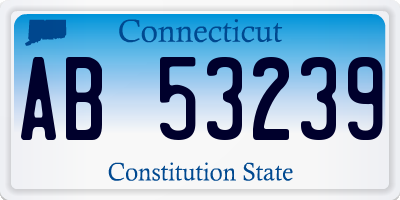 CT license plate AB53239