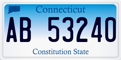 CT license plate AB53240