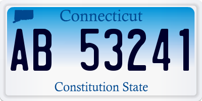 CT license plate AB53241