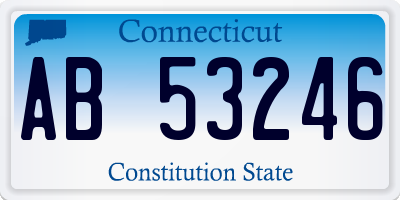 CT license plate AB53246