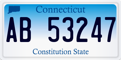 CT license plate AB53247