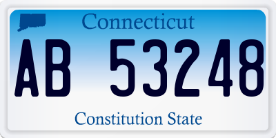 CT license plate AB53248