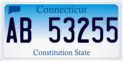 CT license plate AB53255