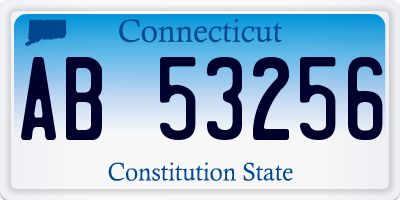 CT license plate AB53256