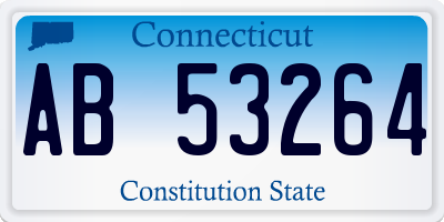 CT license plate AB53264