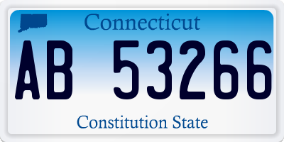 CT license plate AB53266