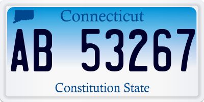 CT license plate AB53267