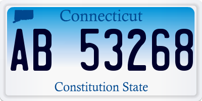 CT license plate AB53268