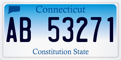 CT license plate AB53271