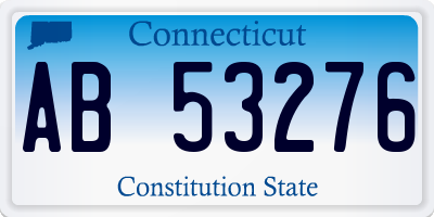 CT license plate AB53276