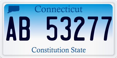 CT license plate AB53277