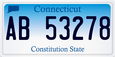 CT license plate AB53278