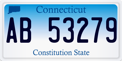 CT license plate AB53279