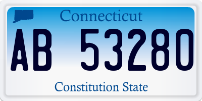 CT license plate AB53280