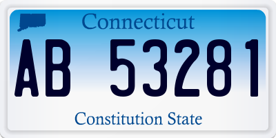 CT license plate AB53281