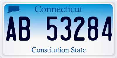 CT license plate AB53284