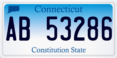 CT license plate AB53286