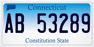 CT license plate AB53289