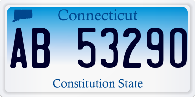 CT license plate AB53290