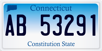 CT license plate AB53291