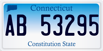 CT license plate AB53295