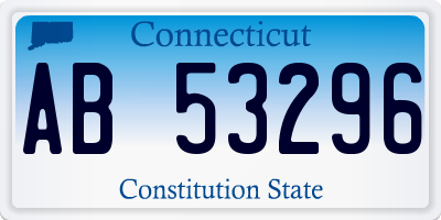 CT license plate AB53296