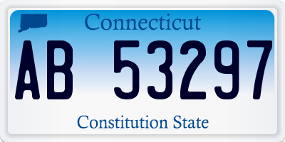 CT license plate AB53297