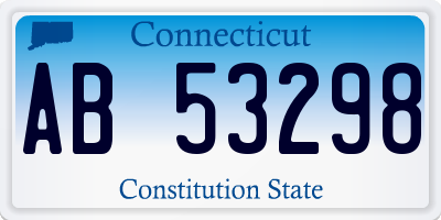 CT license plate AB53298