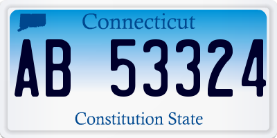 CT license plate AB53324