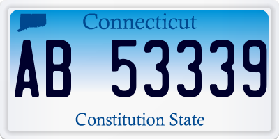 CT license plate AB53339