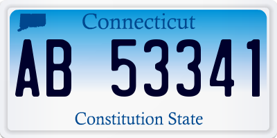 CT license plate AB53341