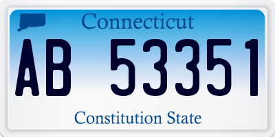 CT license plate AB53351