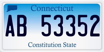 CT license plate AB53352