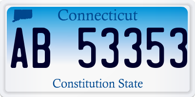 CT license plate AB53353