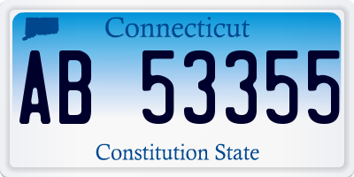 CT license plate AB53355