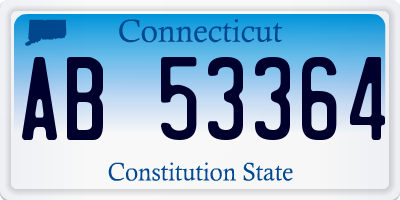 CT license plate AB53364