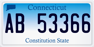 CT license plate AB53366