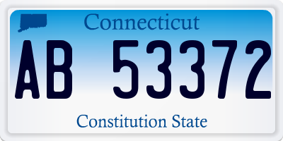 CT license plate AB53372