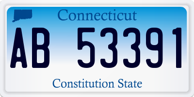 CT license plate AB53391