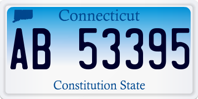 CT license plate AB53395