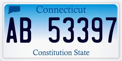 CT license plate AB53397