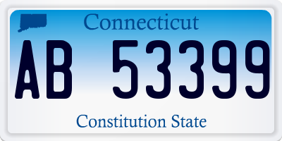 CT license plate AB53399