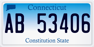 CT license plate AB53406
