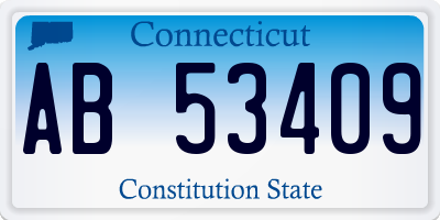 CT license plate AB53409