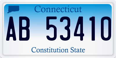 CT license plate AB53410