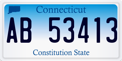 CT license plate AB53413