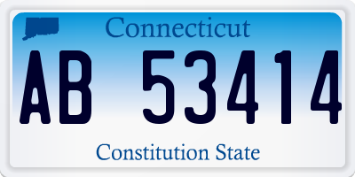 CT license plate AB53414