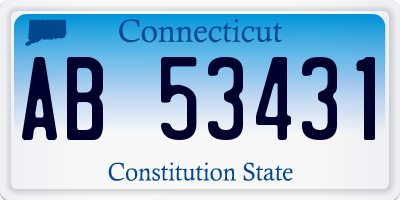 CT license plate AB53431