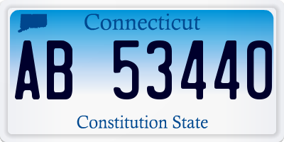 CT license plate AB53440